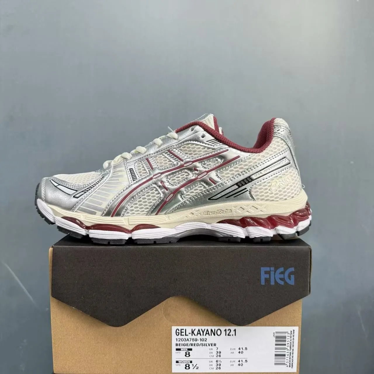 ASICS Sneakers GEL-KAYANO 12.1 — Rice silver
