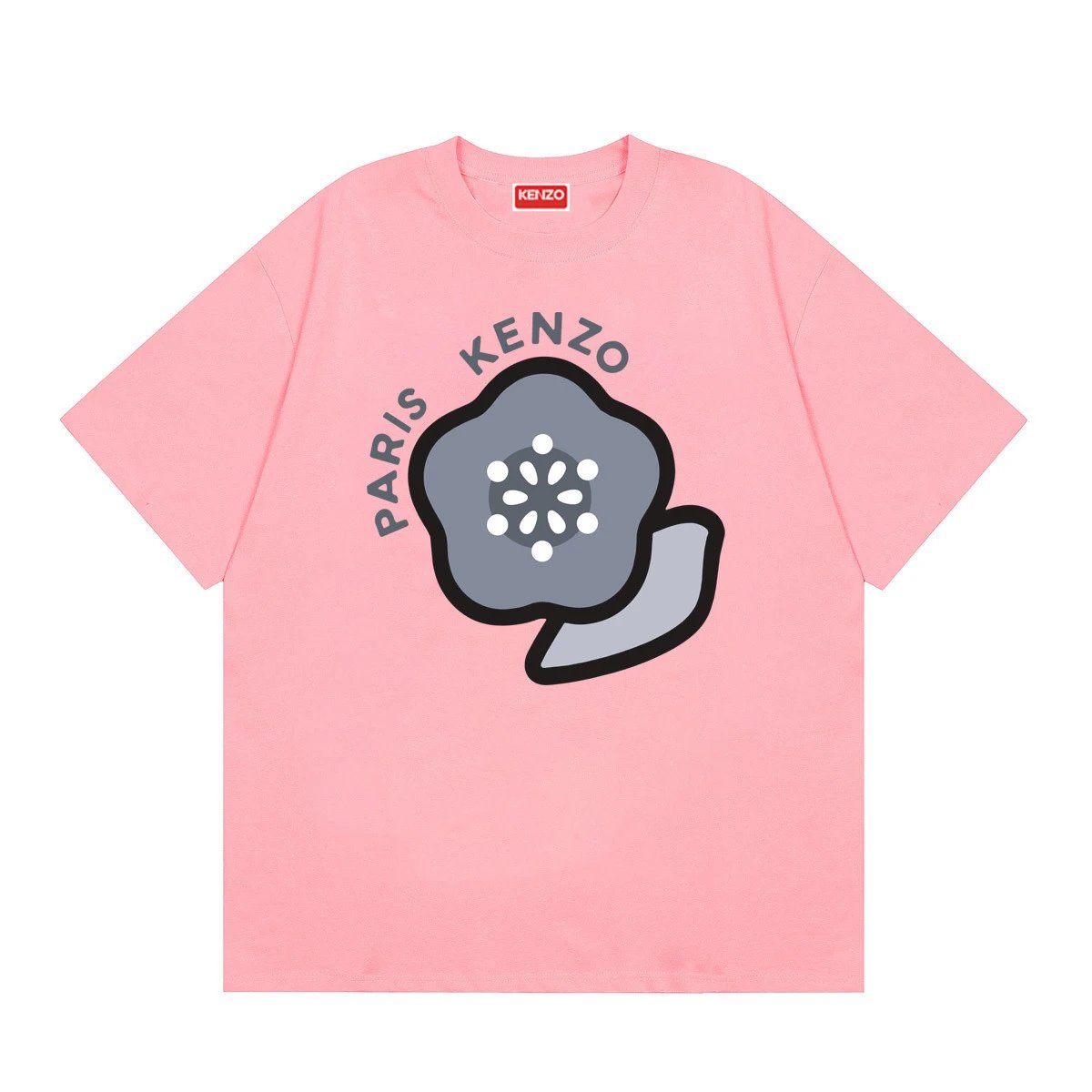 Kenzo T-Shirts Short-Sleeve Graphic Print — 158 powder
