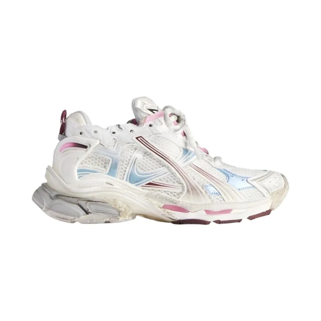 Balenciaga Sneakers Runner 7.5 — White Blue Red Pink