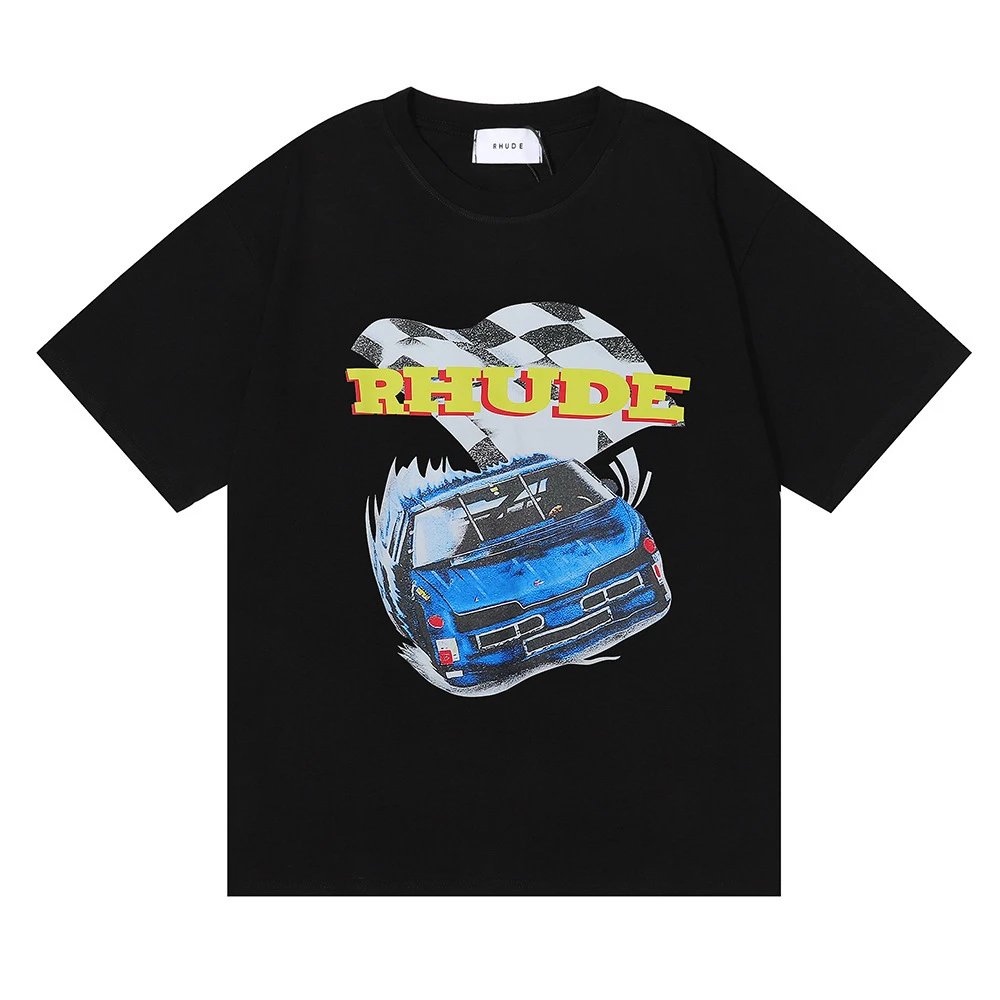 Rhude T-Shirts Graphic Print — 5032 black