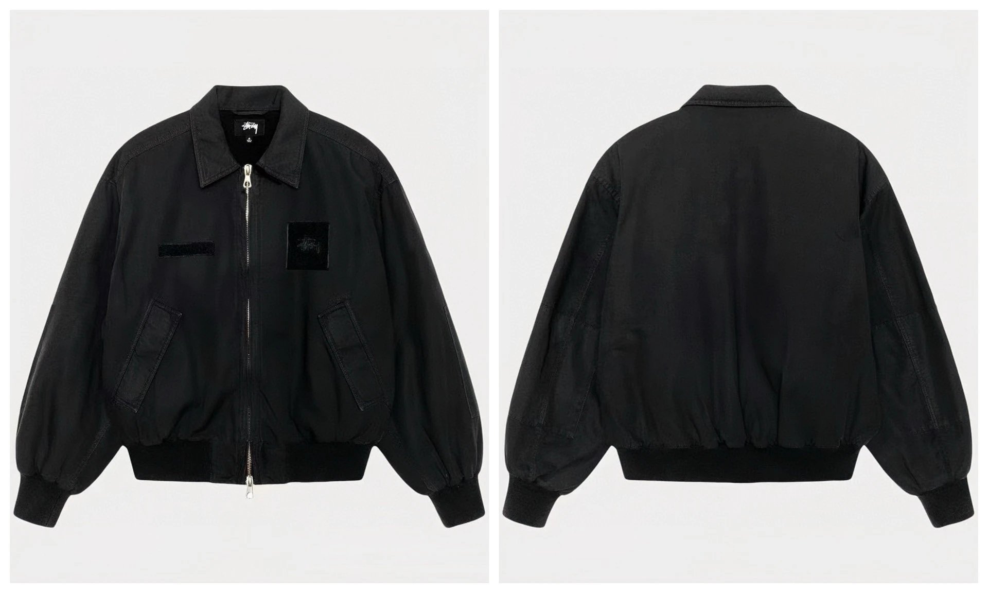 Stüssy Jackets Patchwork varsity bomber jacket — 803 black