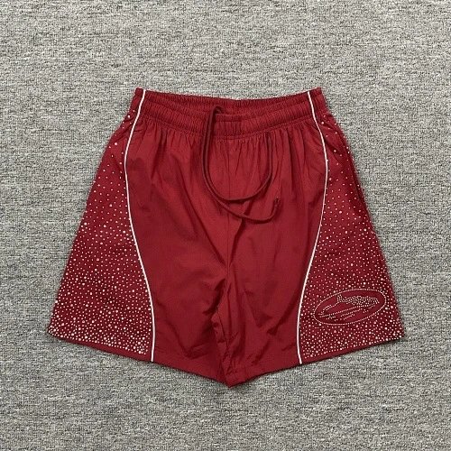 Corteiz Shorts Drawstring fleece with kangaroo pockets — 8355 Red