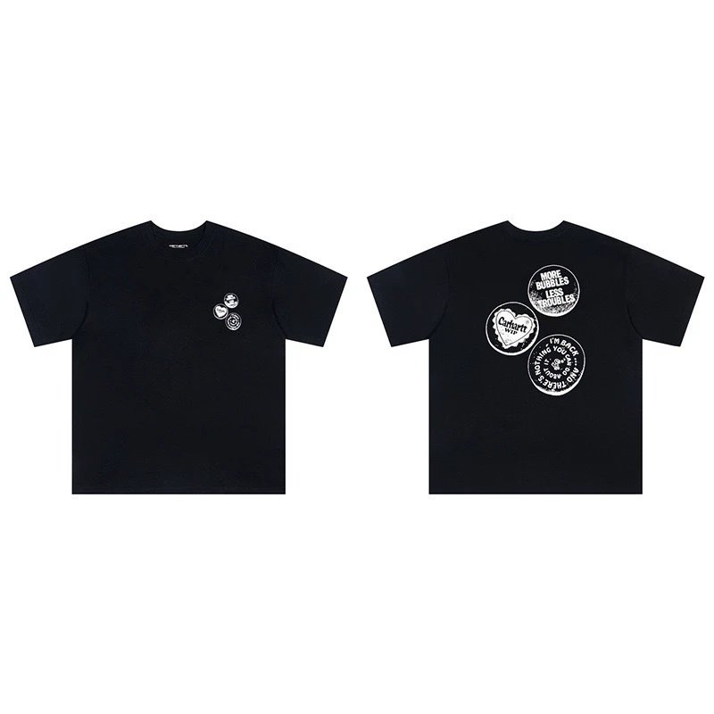 Carhartt T-Shirts Short-Sleeve Crew Neck Graphic Logo T-Shirt — 219 black