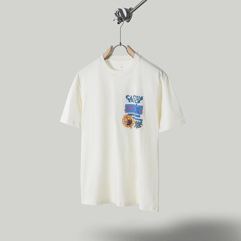 Unbranded T-Shirts Graphic Print Crewneck T-Shirt — TS 72 Milky white