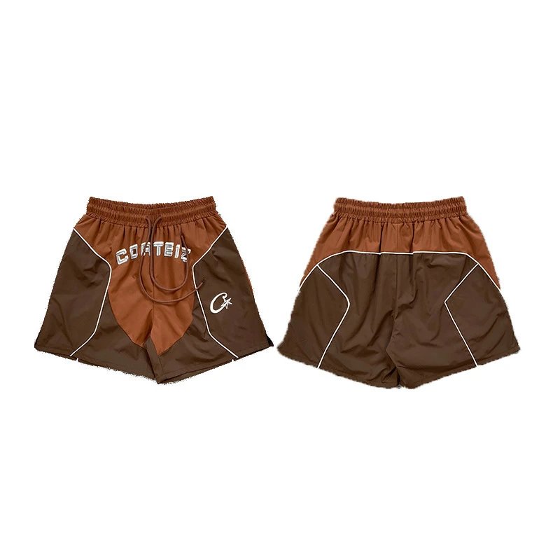 Broken Planet Shorts Drawstring graphic — 3217 Coffee color
