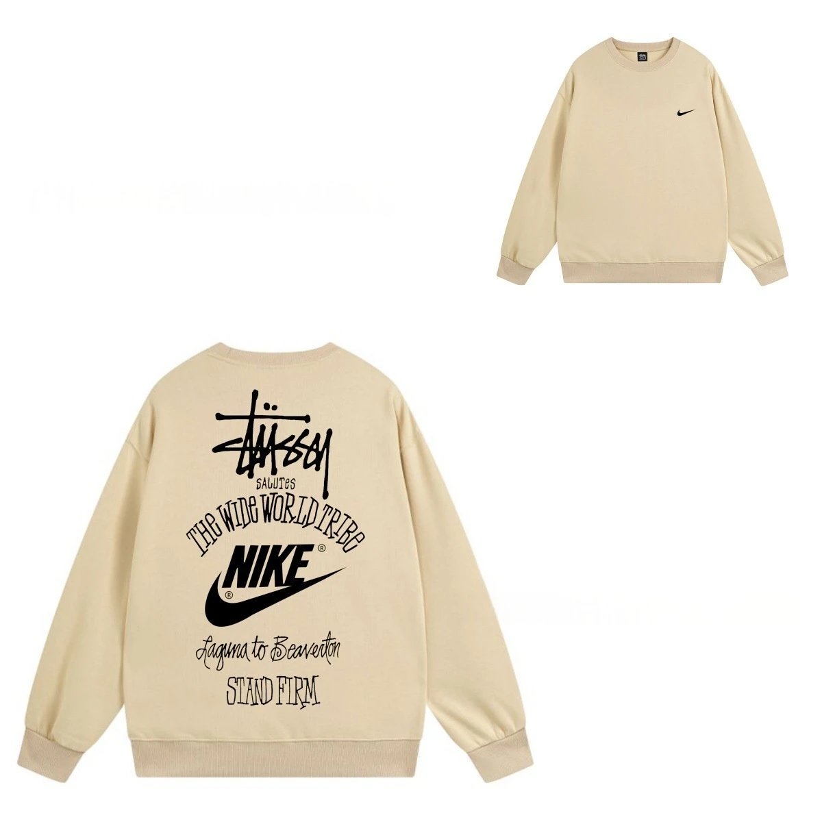 Stüssy Hoodies & Sweatshirts Crewneck Graphic Sweatshirt — 102 apricot