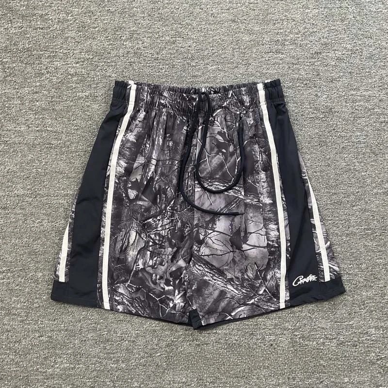 Corteiz Shorts Drawstring fleece with kangaroo pockets — 6117 gray