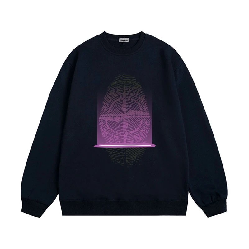 Stone Island Hoodies & Sweatshirts Graphic Crewneck Sweatshirt — 607 Navy (velvet)