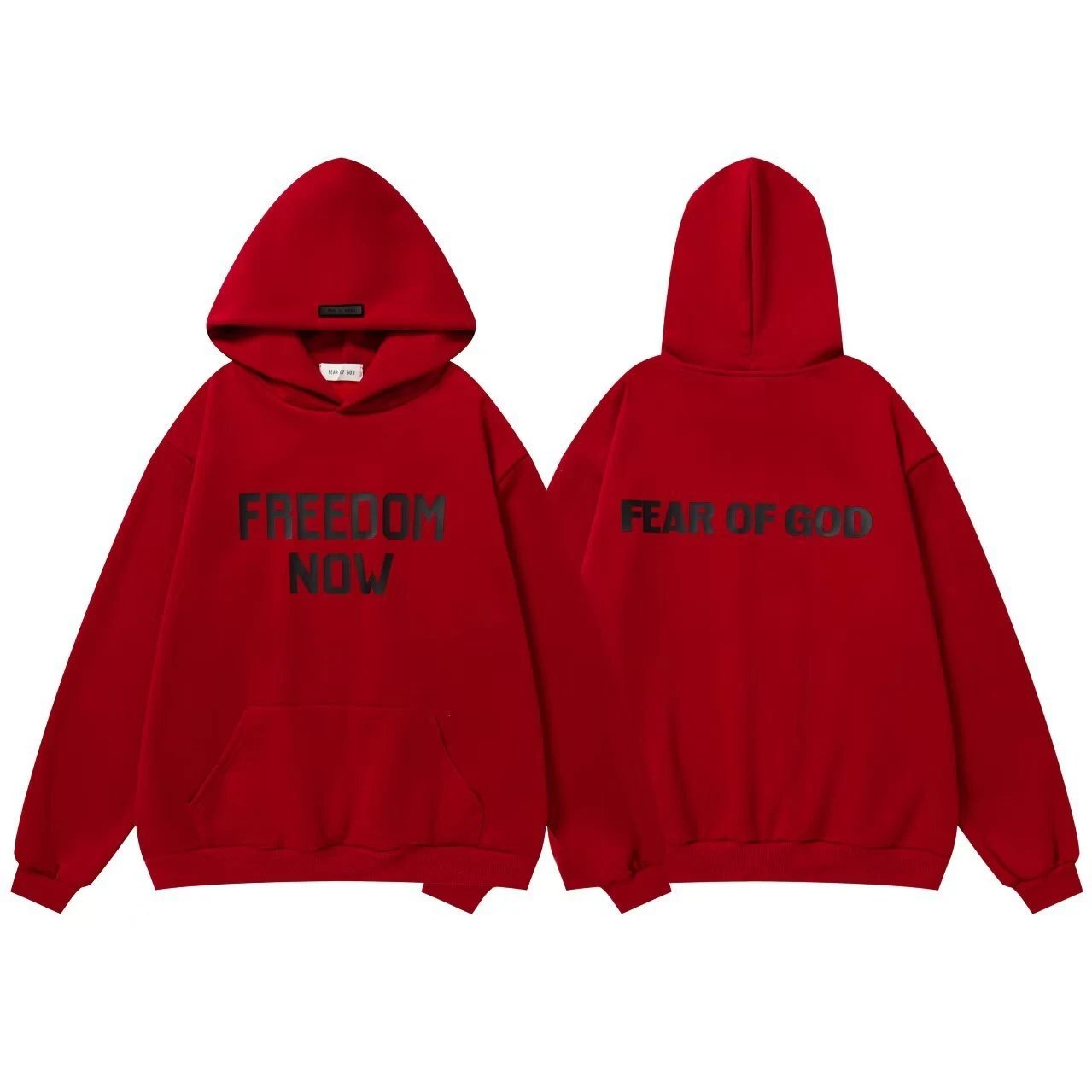 Fear of God Hoodies & Sweatshirts Essentials logo-print hooded sweatshirt — 3978 Red