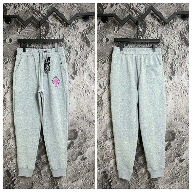 Chrome Hearts Trousers Sanskrit logo jogger sweatpants — A003 Gray