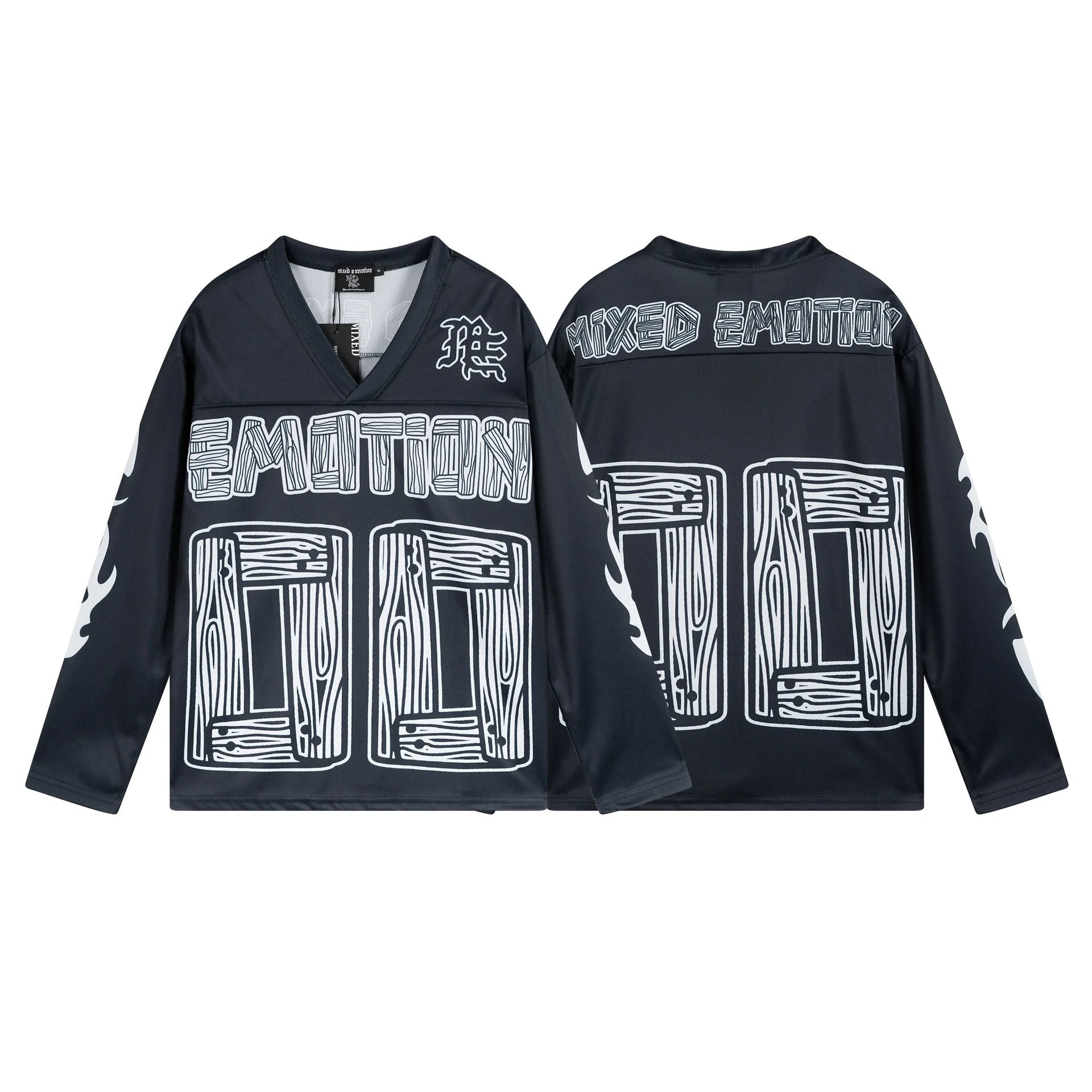 Emotion T-Shirts Graphic Print — 0068 black