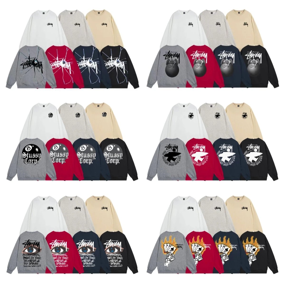 Stussy Graphic Sweatshirts [40 styles]