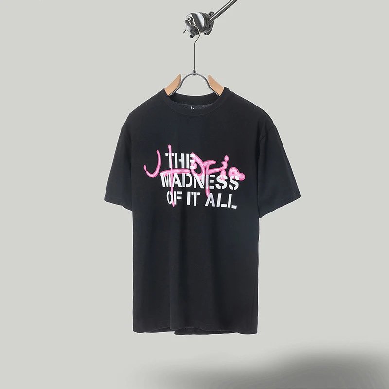Unbranded T-Shirts Graphic Print Crewneck T-Shirt — TS 52 Black