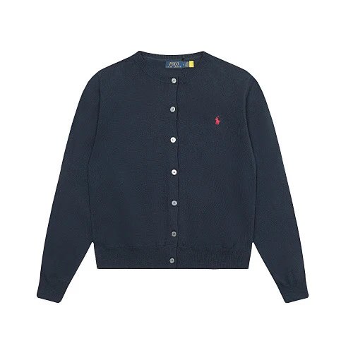 Polo Ralph Lauren Knitwear DS012 cable-knit crewneck sweater with embroidered pony logo — 010 Navy Blue