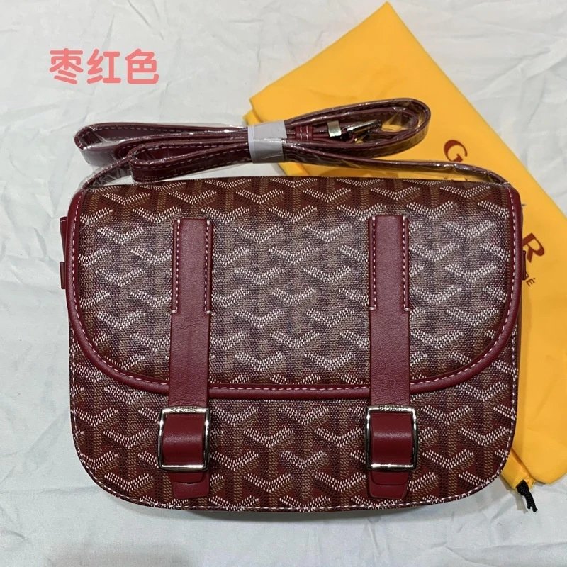 Goyard Handbags Mini Saigon Wooden-Handle Bag — Postman bag in purplish red