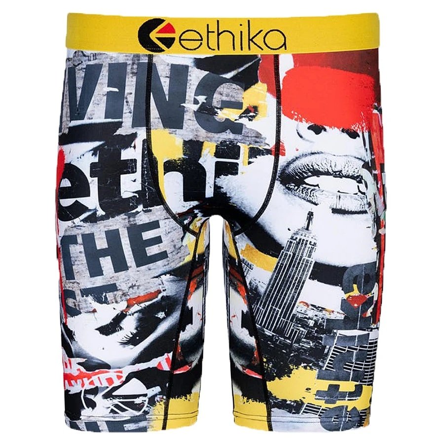 Ethika Underwear Printed Boxer Briefs — Black lip (1)