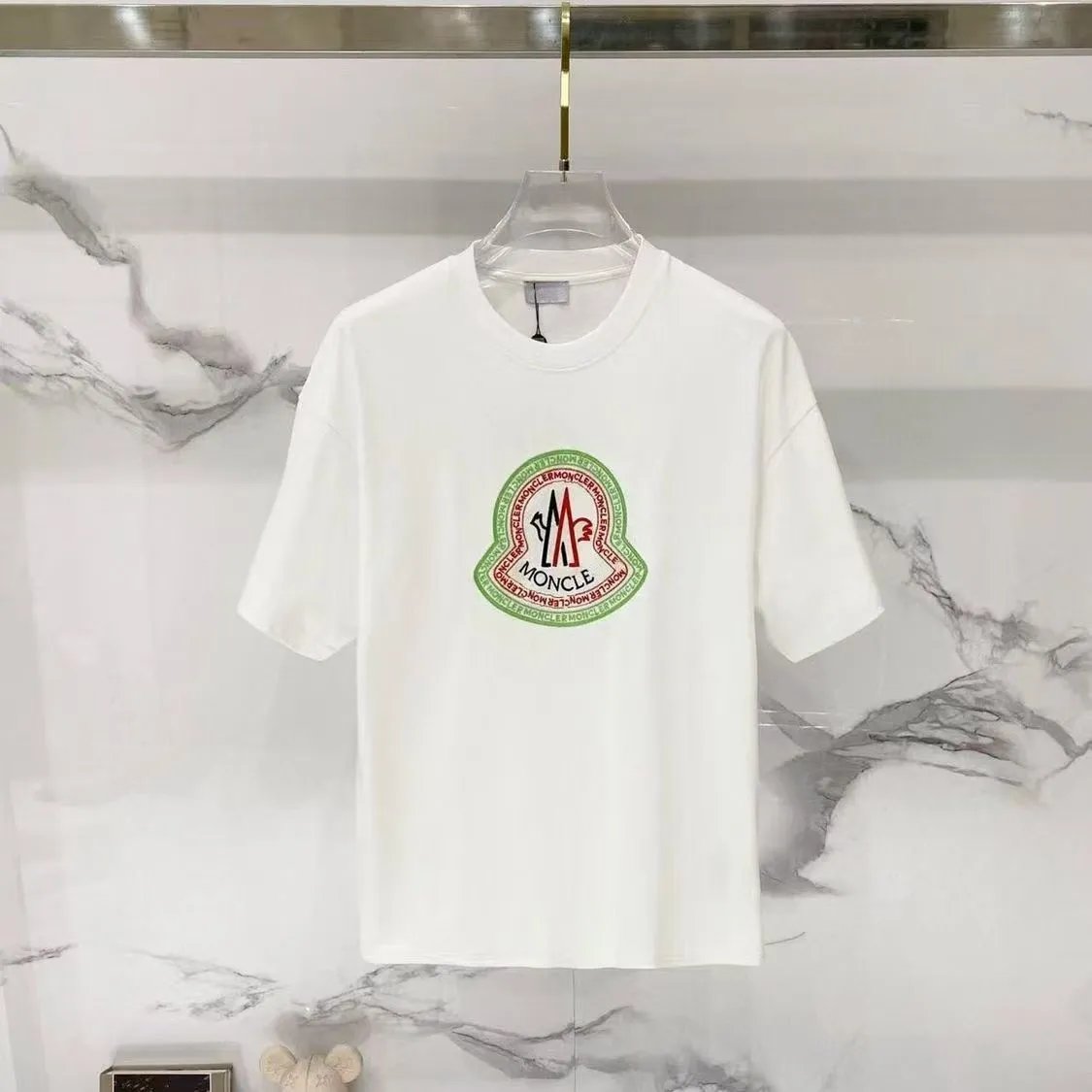Moncler T-Shirts Logo Graphic Short-Sleeve Crewneck — M783