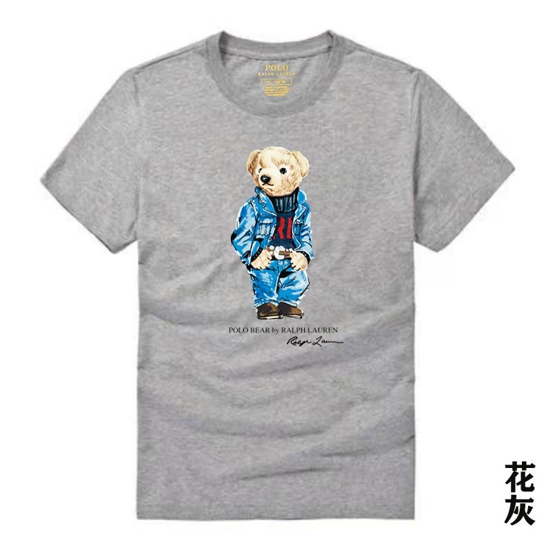 Polo Ralph Lauren T-Shirts Bear Graphic Crewneck Short-Sleeve T-Shirt — L1002