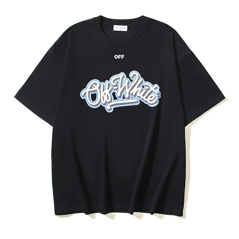 Off-White T-Shirts Short-Sleeve Logo Graphic T-Shirt — 165 black