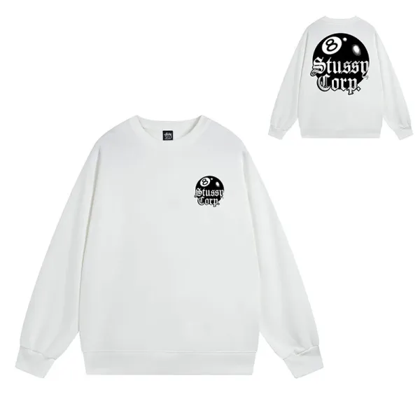 Stüssy Corp. 8-Ball Graphic Hoodie White - 1