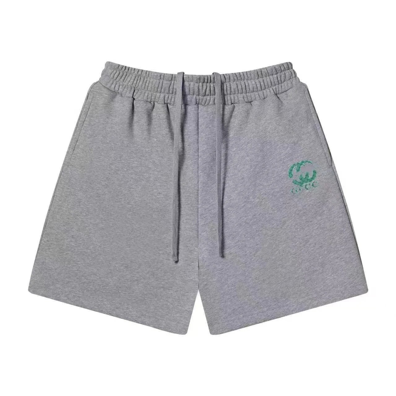 Unbranded Shorts Elastic-Waist Drawstring Graphic — 51 Heather gray