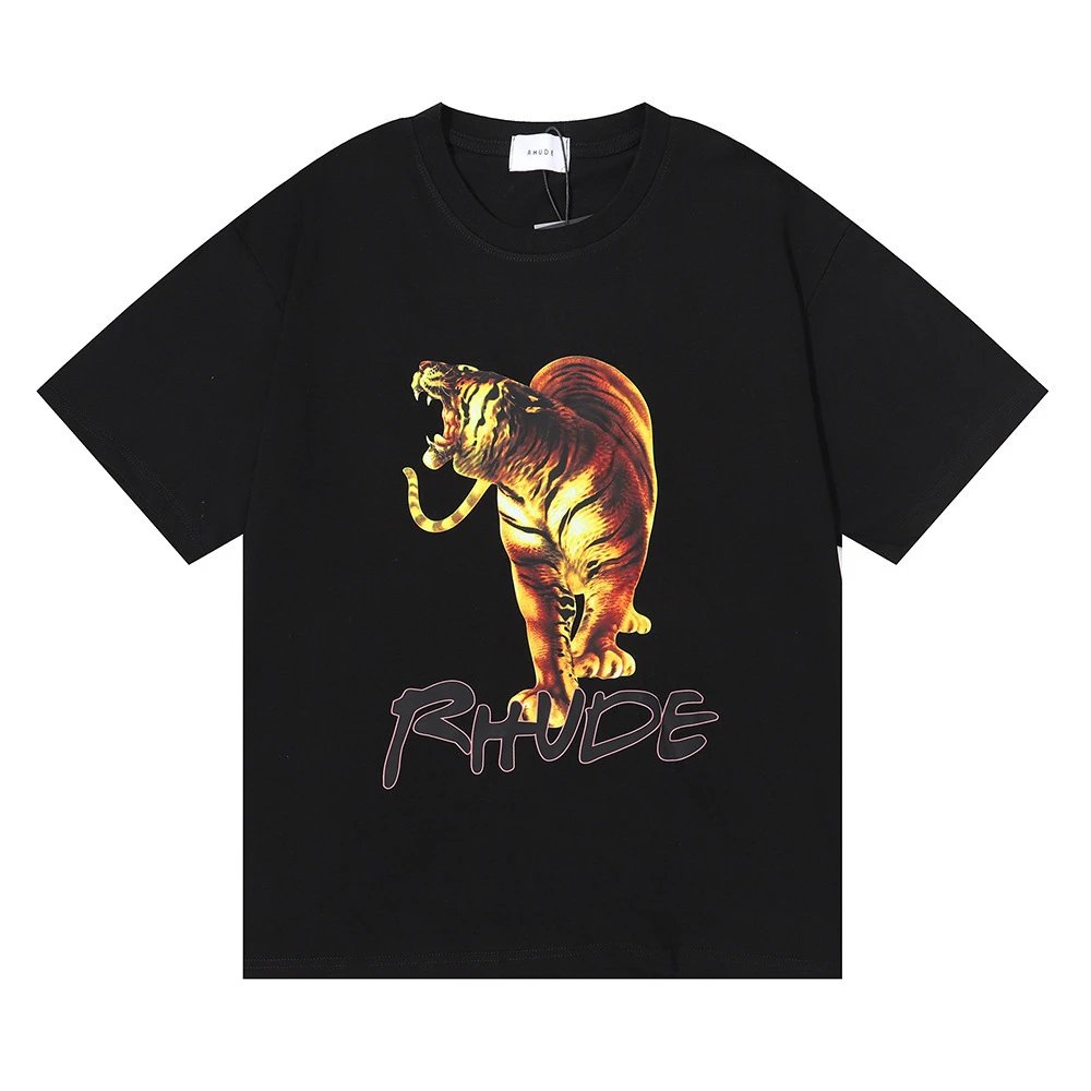 Rhude T-Shirts Graphic Print — 5026 black