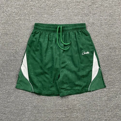 Corteiz Shorts CRTZ logo graphic drawstring — 3269 Green