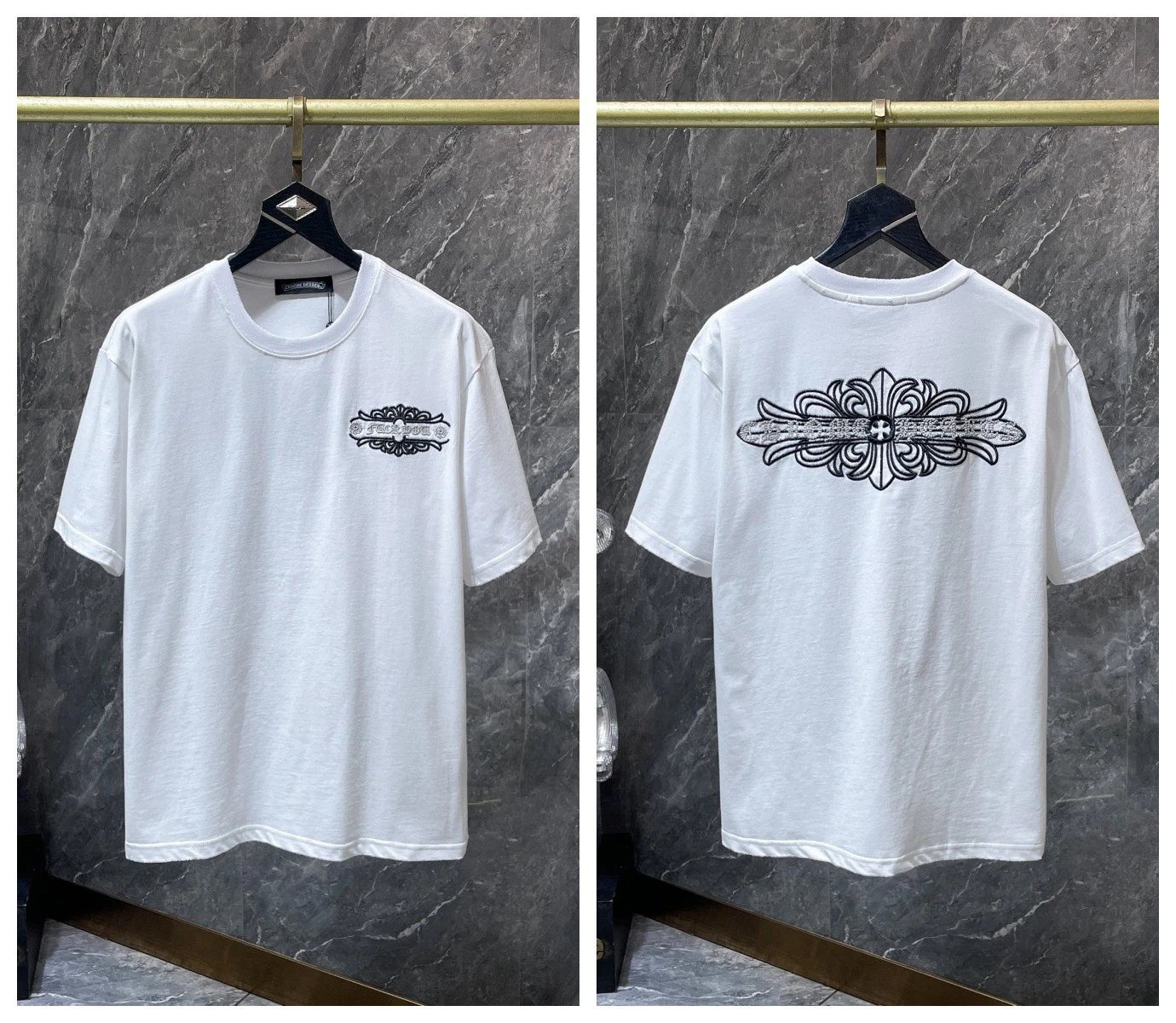 Chrome Hearts T-Shirts Graphic Cross Motif Short-Sleeve T-Shirt — 11