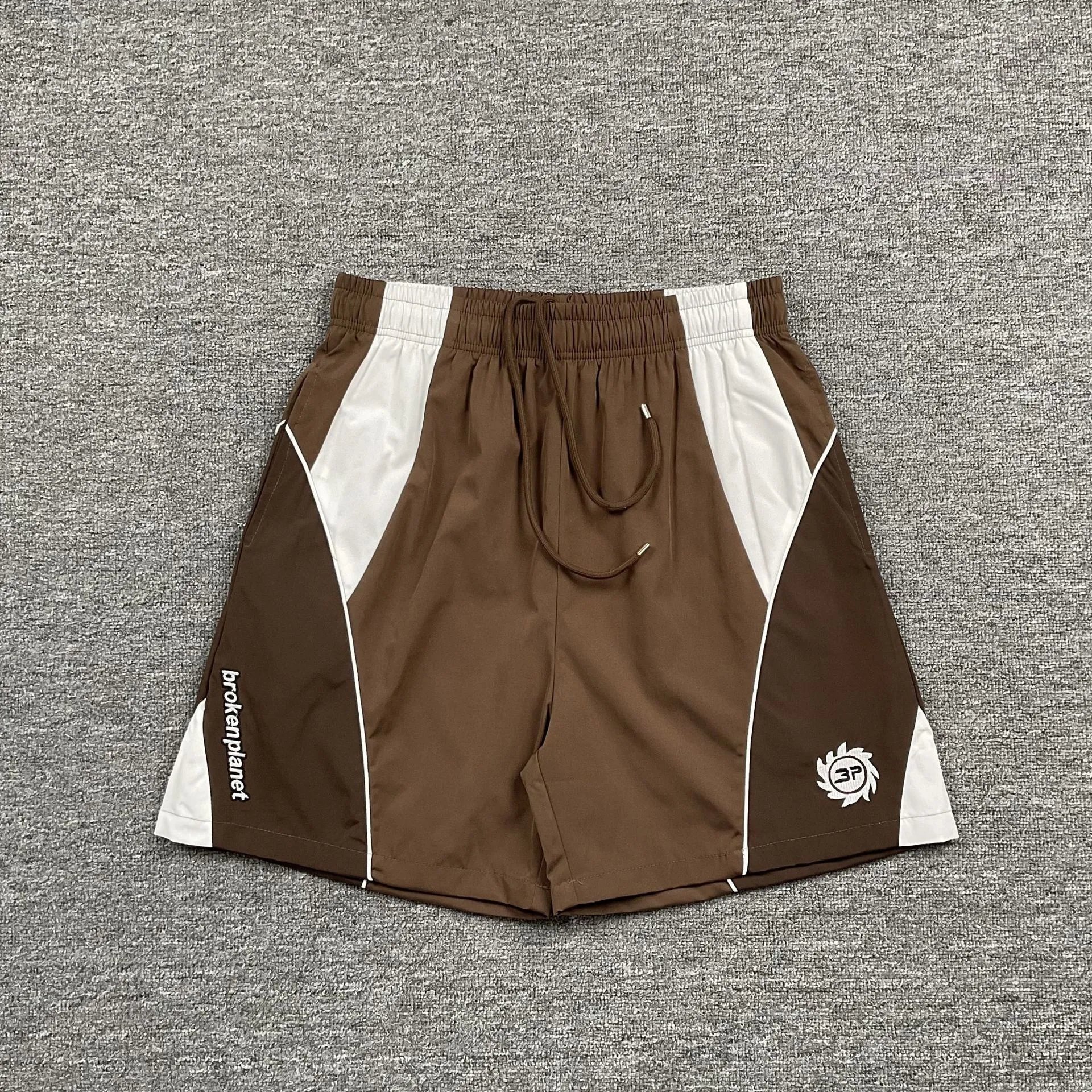 Broken Planet Shorts Drawstring athletic — 8328 Coffee color