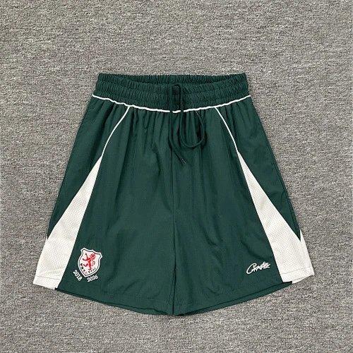 Corteiz Shorts CRTZ logo graphic drawstring — 3246 Green