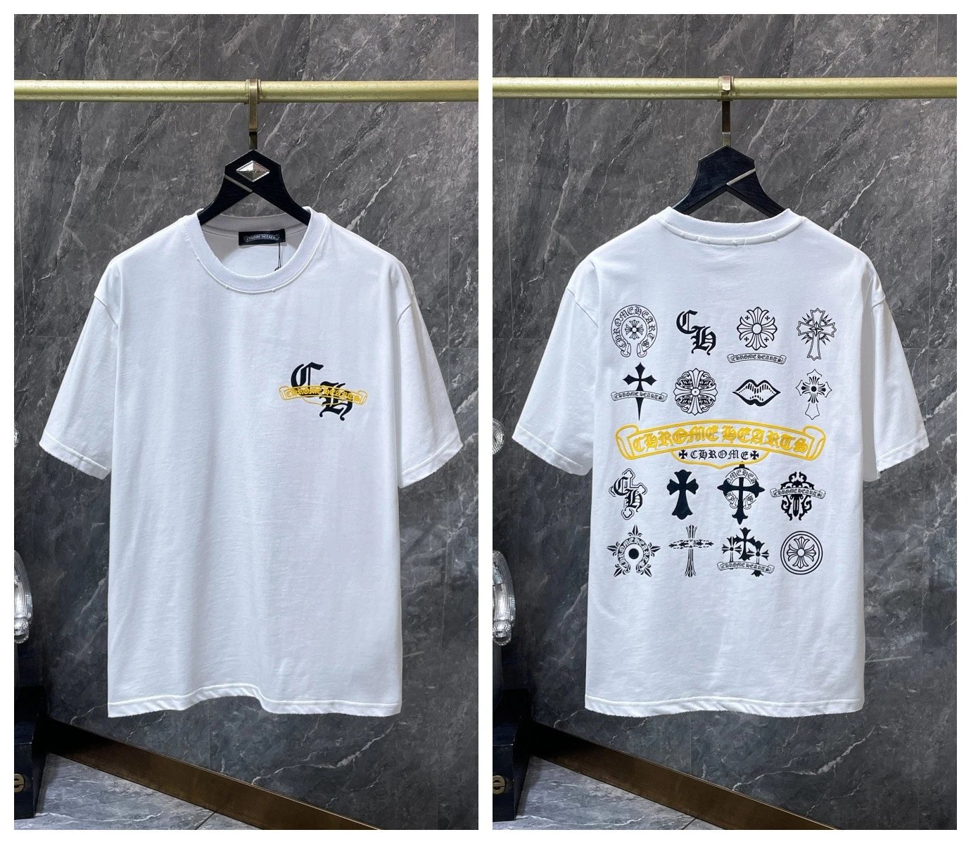 Chrome Hearts T-Shirts Graphic Cross Motif Short-Sleeve T-Shirt — 13