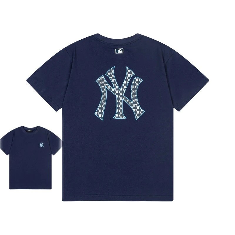 MLB T-Shirts Baseball Team Logo Short-Sleeve T-Shirt — 946 Navy Blue (Front Logo Embroidery)