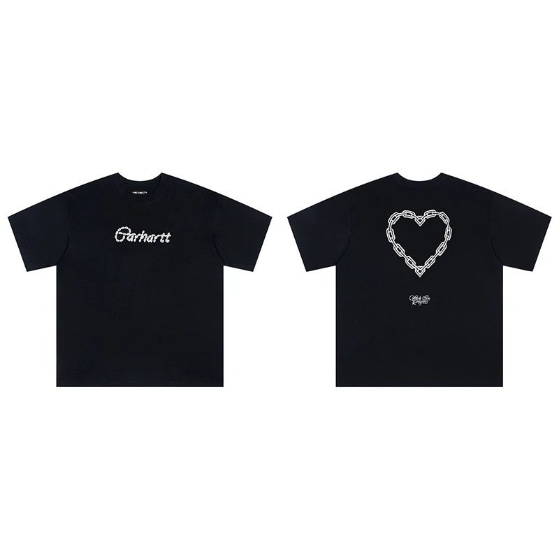 Carhartt T-Shirts Short-Sleeve Crew Neck Graphic Logo T-Shirt — 216 black
