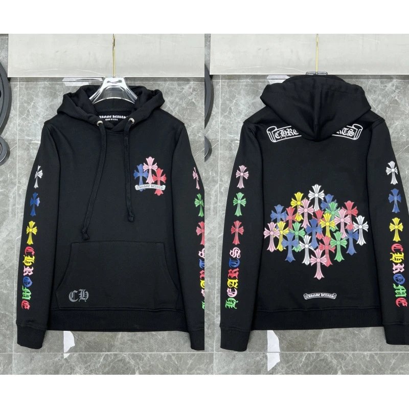 Chrome Hearts Hoodies & Sweatshirts Cross Graphic Pullover Hoodie — 8618 Black