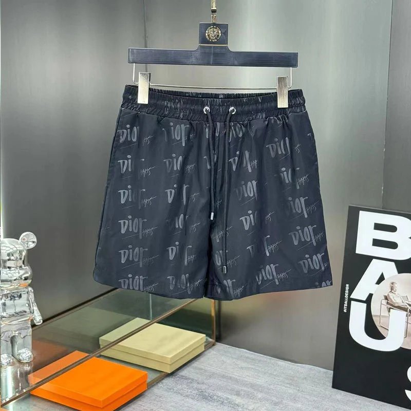 Dior Shorts Drawstring monogram-print — Black 1