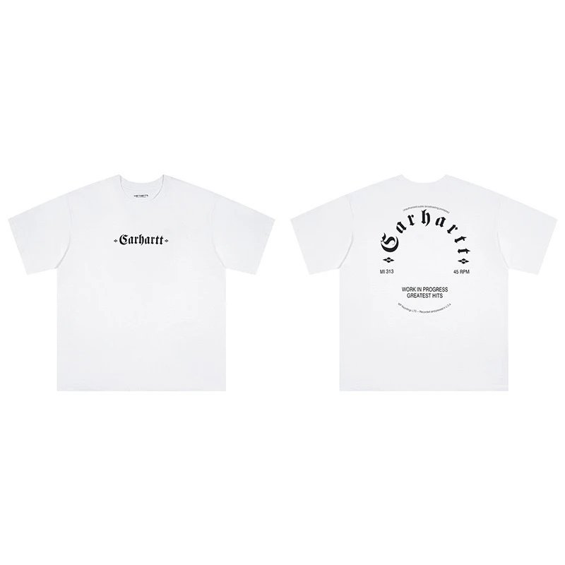 Carhartt T-Shirts Short-Sleeve Crew Neck Graphic Logo T-Shirt — 205 white