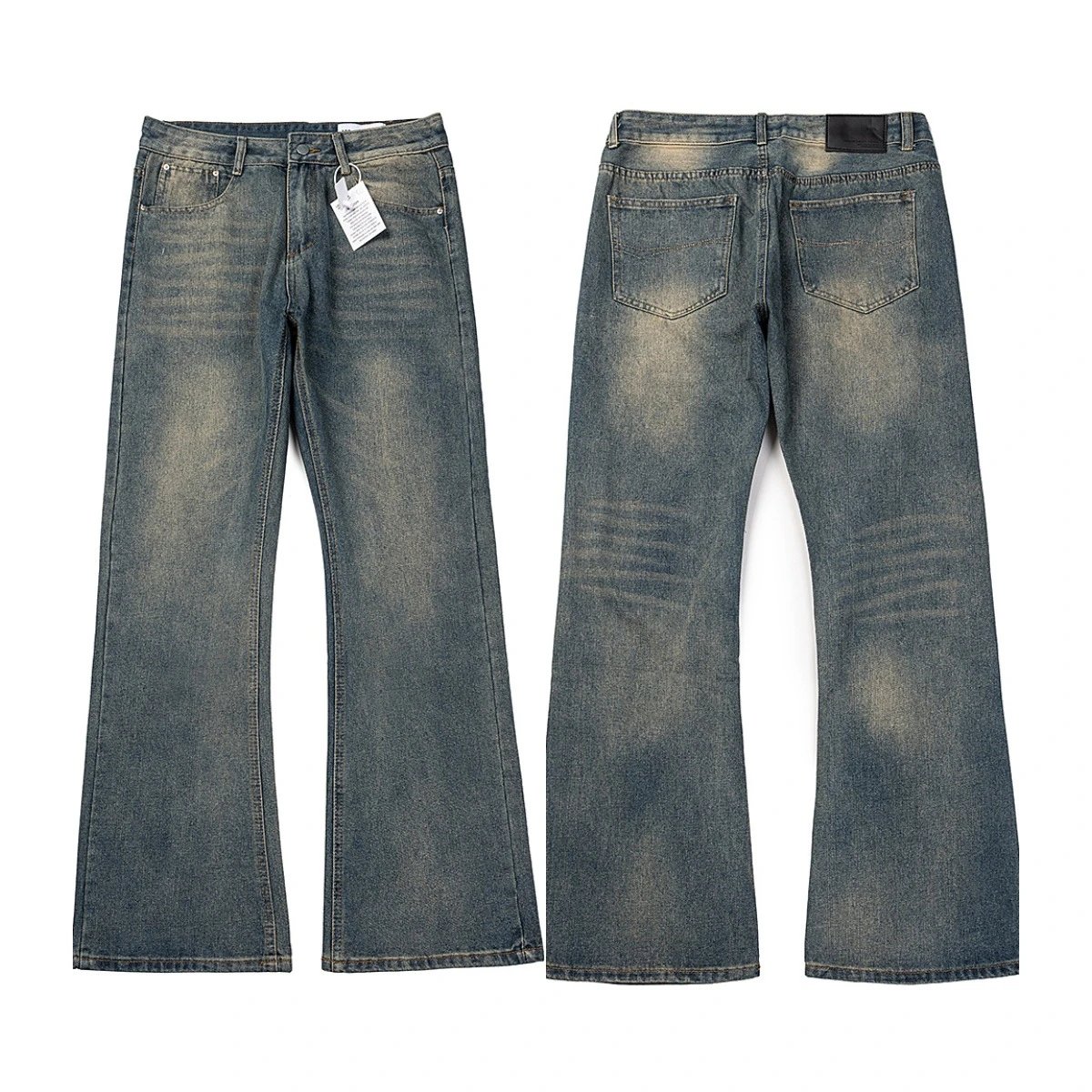 Gallery Dept. Shorts Distressed paint-splatter denim — 4082 blue