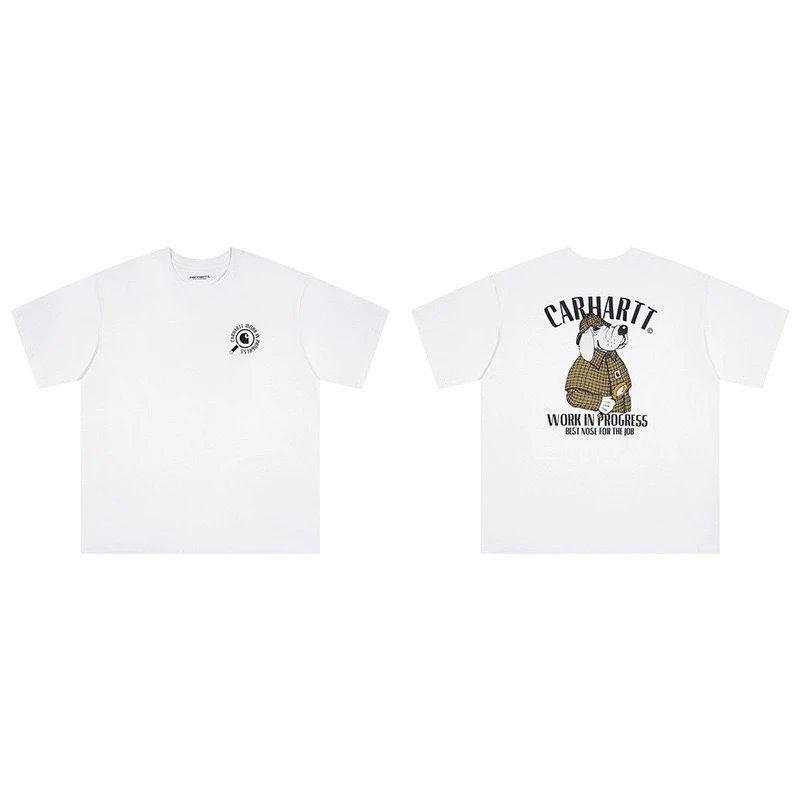 Carhartt T-Shirts Short-Sleeve Crew Neck Graphic Logo T-Shirt — 207 white