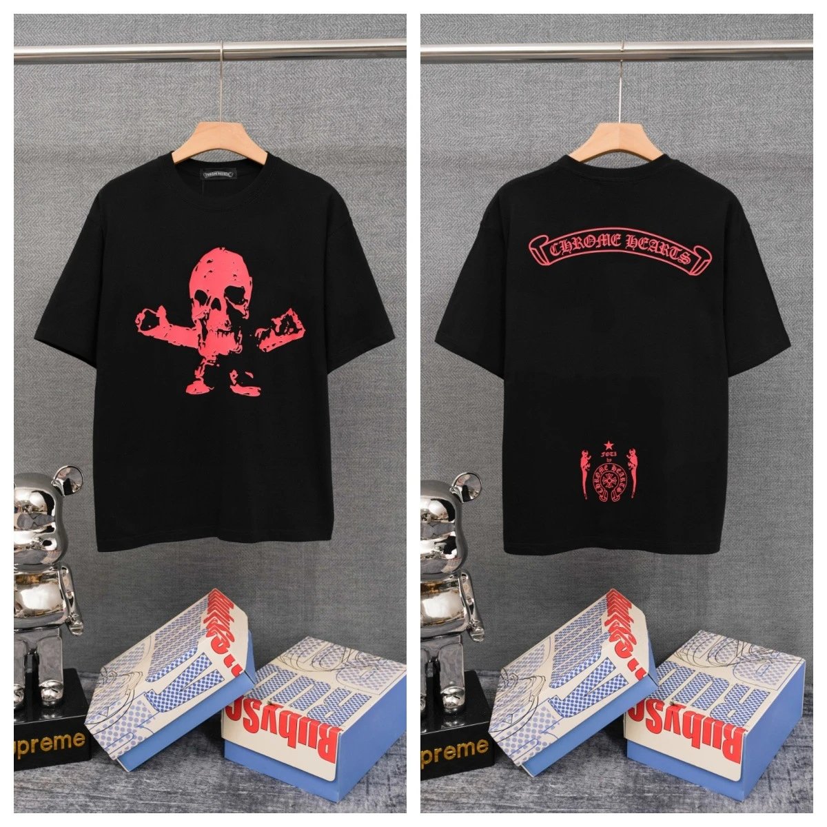 Chrome Hearts T-Shirts Graphic-print crewneck T-shirt — 12