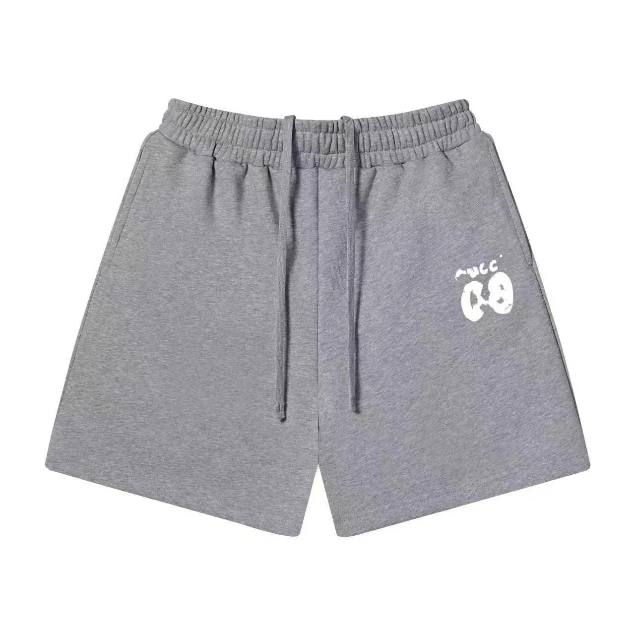 Unbranded Shorts Elastic-waist drawstring with graphic logo print — 34 Heather gray