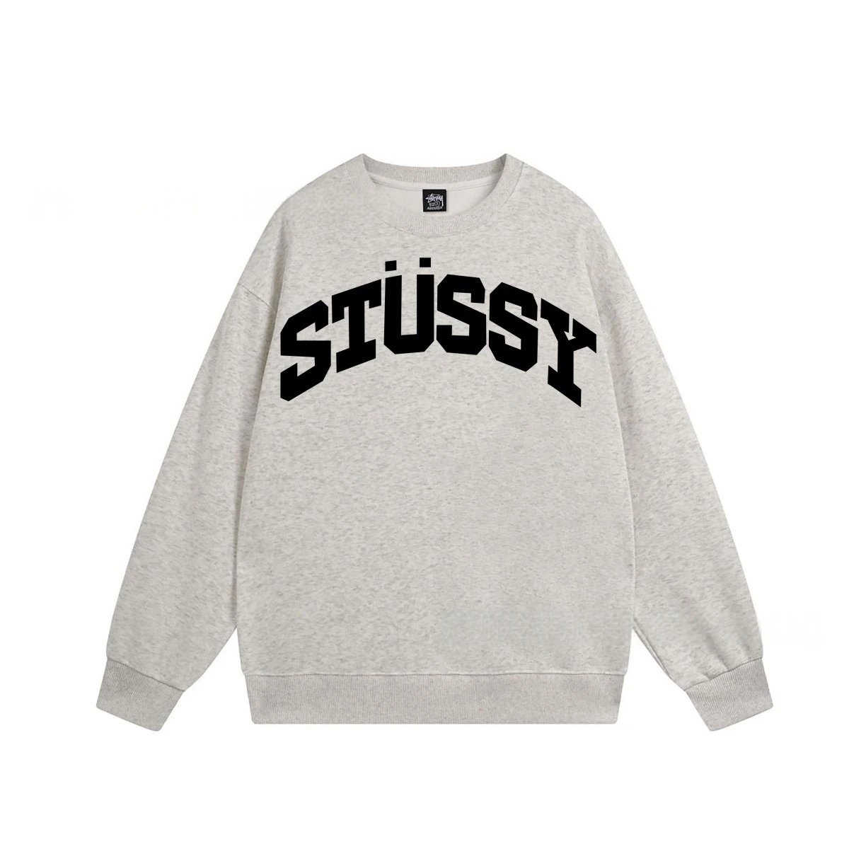 Stüssy Hoodies & Sweatshirts Crewneck Graphic Sweatshirt — 106 Heather Gray