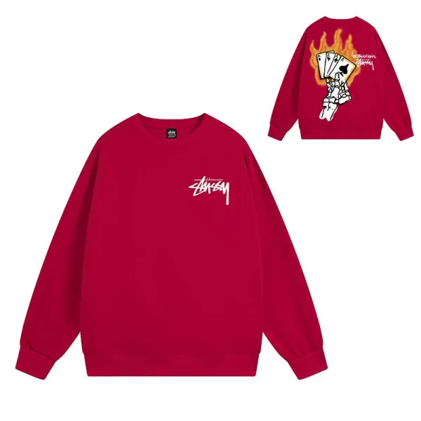 Stüssy International Playing Cards Red Hoodie - 1