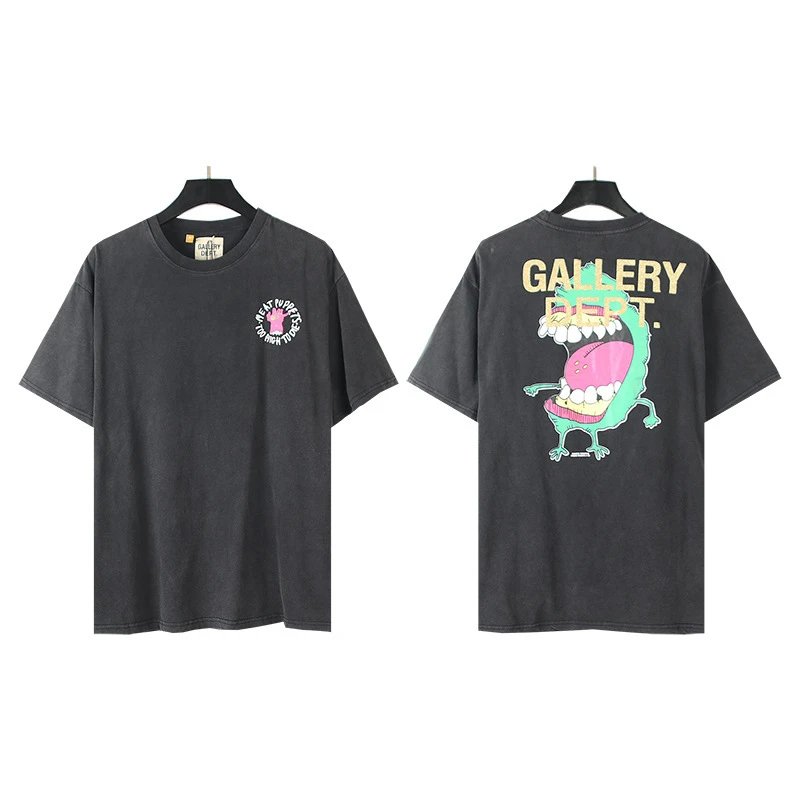 Gallery Dept. T-Shirts Loose Graphic Print — 8011 Washing water black (digital direct injection)