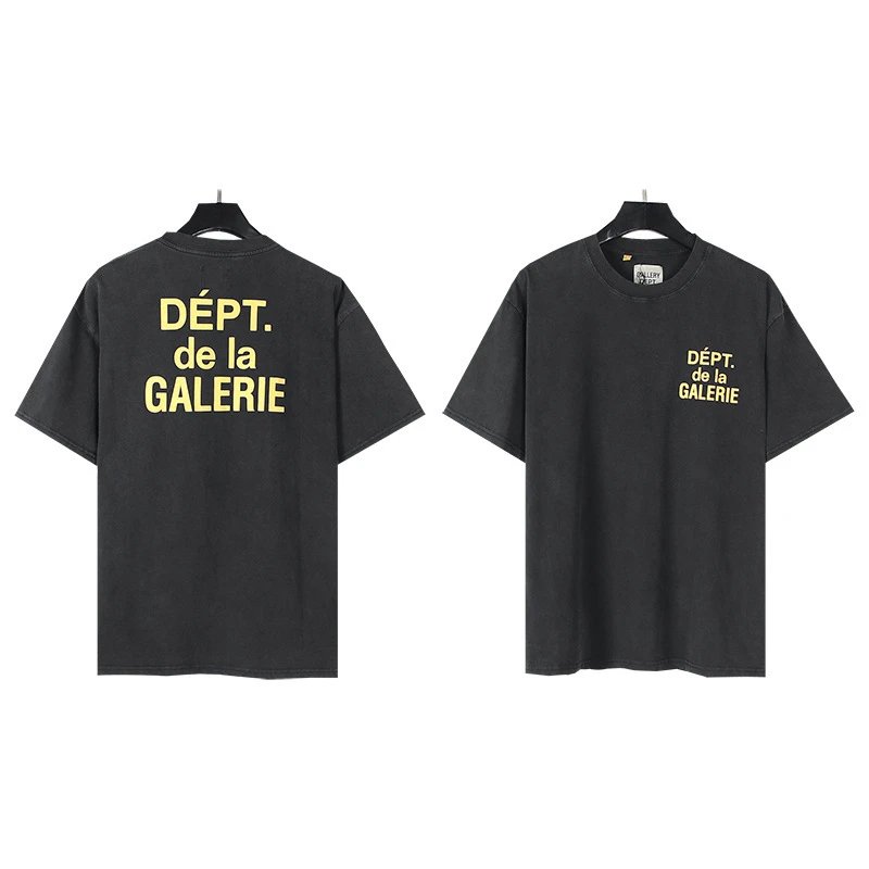 Gallery Dept. T-Shirts Loose Graphic Print — 8018 Washing water black (digital direct injection)