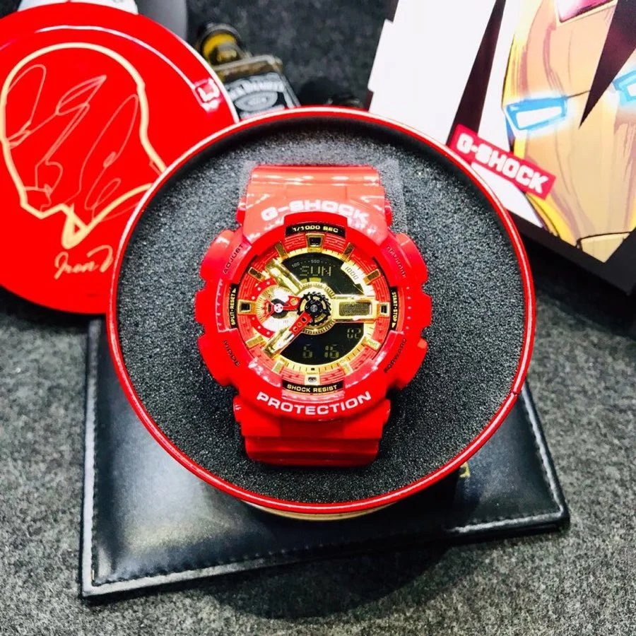 Casio Watches G-Shock octagonal ana-digi metal bracelet watch — Marvel 1