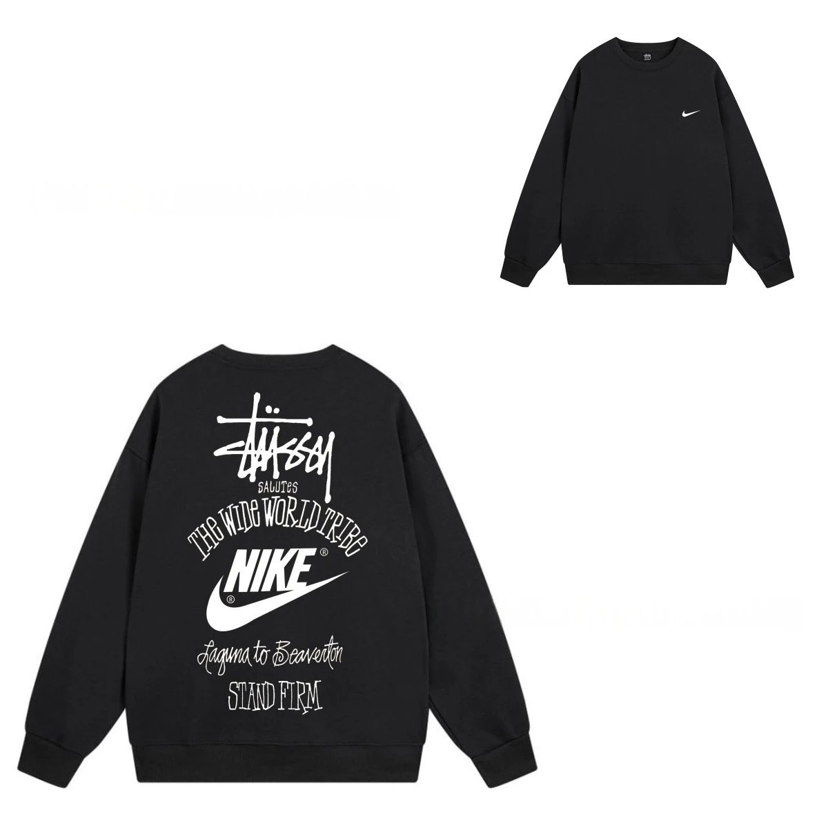 Stüssy Hoodies & Sweatshirts Crewneck Graphic Sweatshirt — 102 black