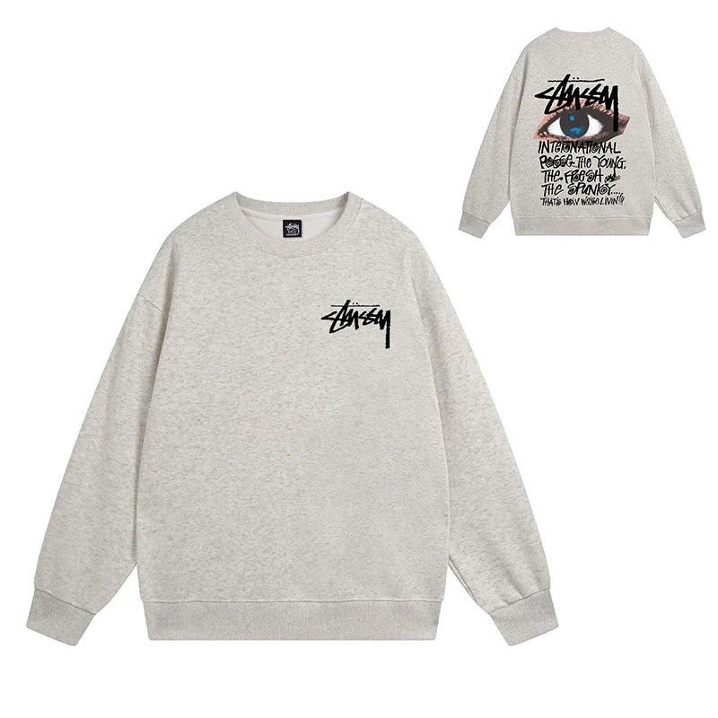 Stussy Hoodies & Sweatshirts TS3K-1 crewneck sweatshirt — 103 Heather Gray