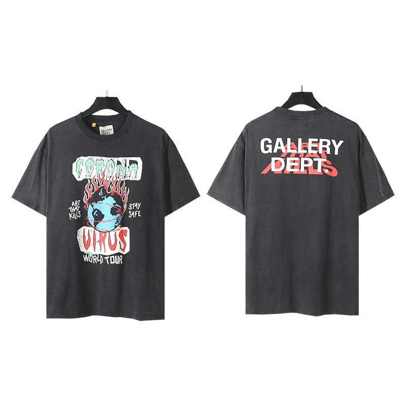 Gallery Dept. T-Shirts Loose Graphic Print — 8008 Washing water black (digital direct injection)