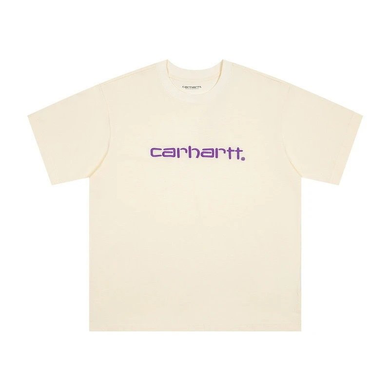 Carhartt T-Shirts Logo Print — 8803 apricot color