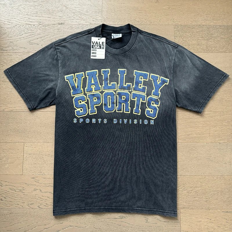 Vale Lives T-Shirts Washed graphic short-sleeve T-shirt — 8130 Washed black